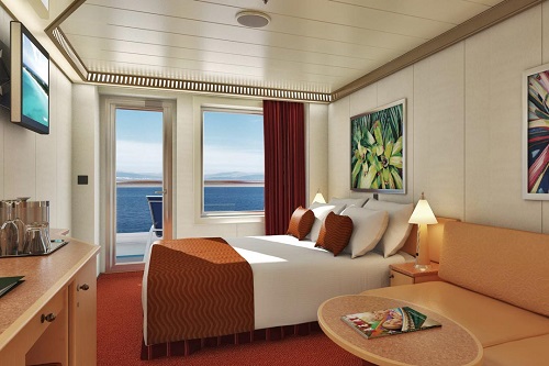 Carnival Splendor - erkéllyel rendelkező kabin